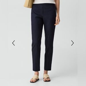 Theory Treeca Linen Navy Pants